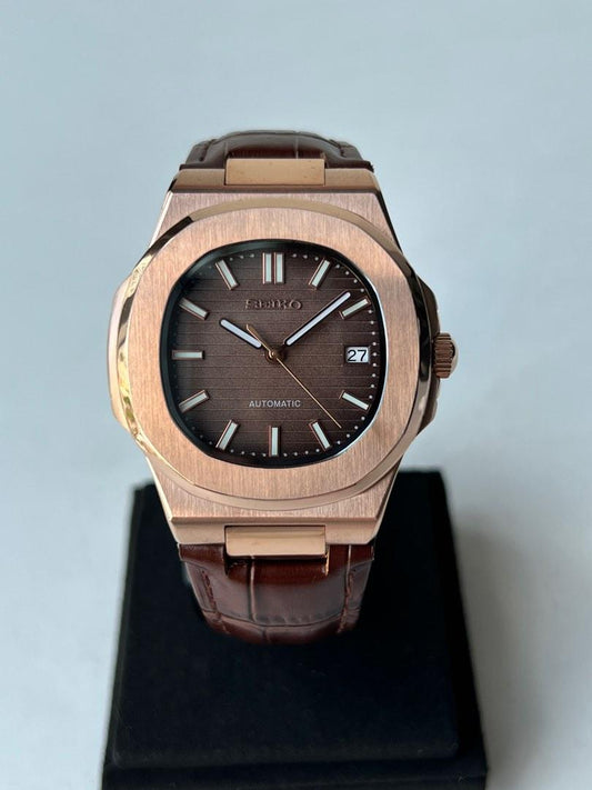 Nautilus Rose Gold Leather Strap (PRE ORDER)